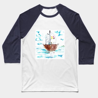 Sailing At A Somewhat Clouded Day Baseball T-Shirt